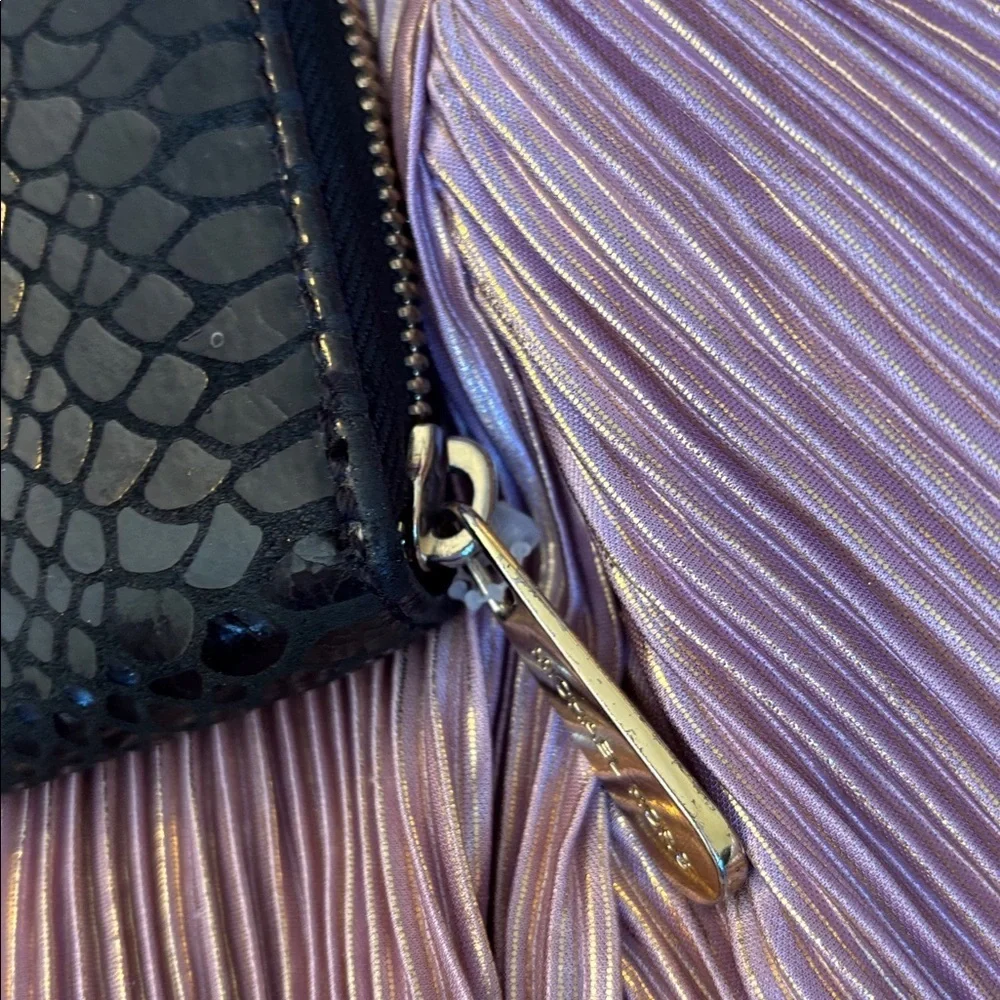 Michael Kors Jet Set Travel continental embossed leather wallet black